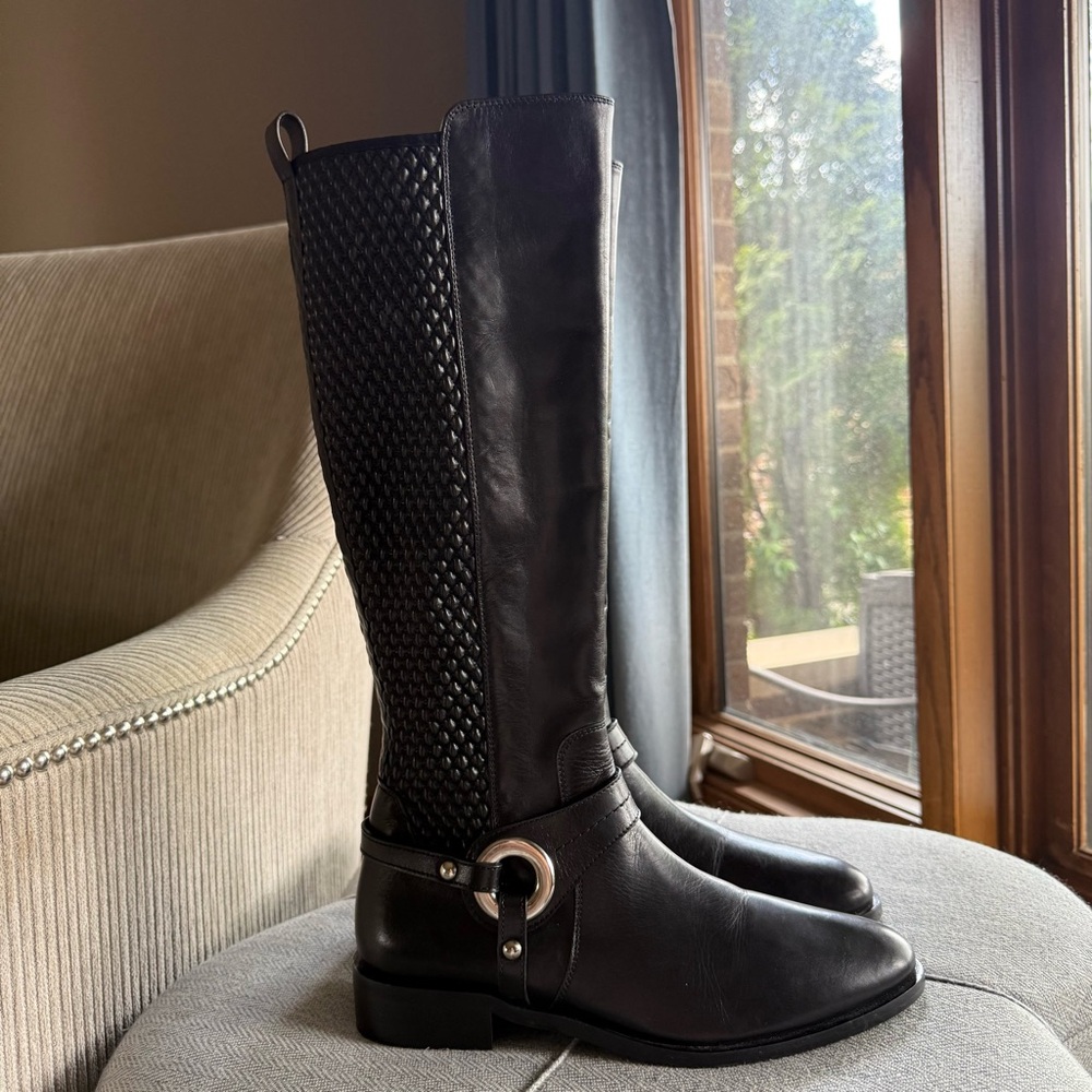Ron White Brianna Elegant Black Knee-High Women's Boots